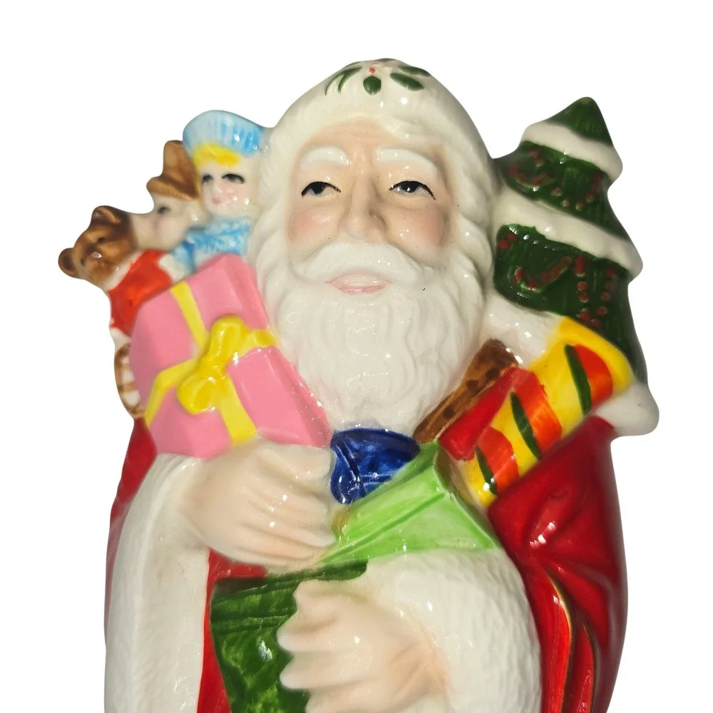 Vintage 1976 A Company Of Friends Ceramic Santa Hanging Wall Plaque